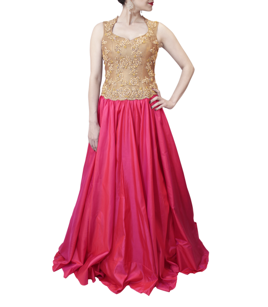 PINK AND GOLD GOWN