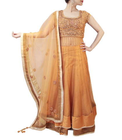 PEACH BRIDAL LACHA STYLE