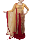 GOLD AND RED LACHA STYLE