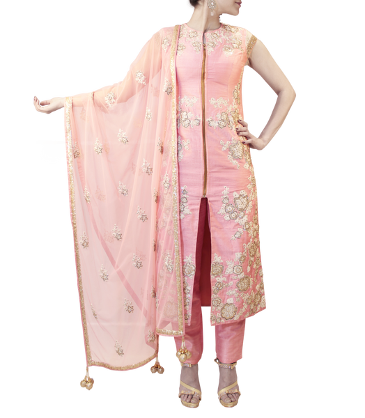 BABY PINK STRAIGHT CUT STYLE