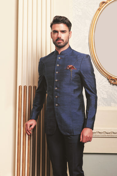 Men's navy blue jodhpuri