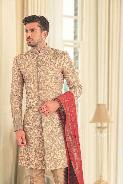Men's Champagne colored sherwani