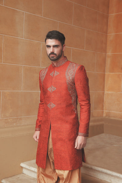 Men's Rust Sherwani
