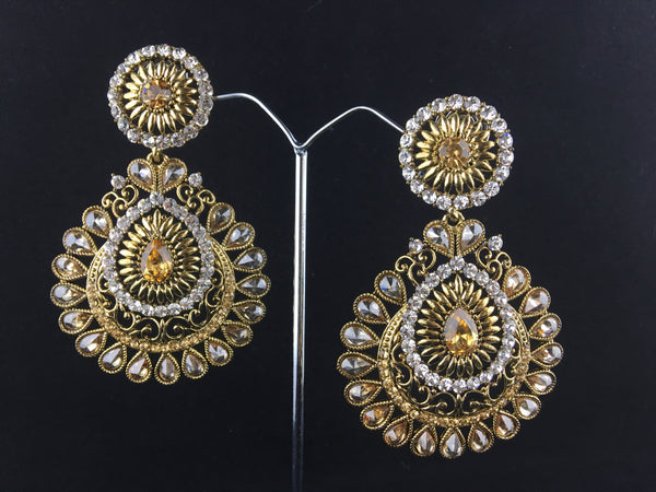 Gold and silver earrings