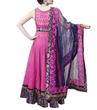 PINK AND BLUE HEAVY ANARKALI