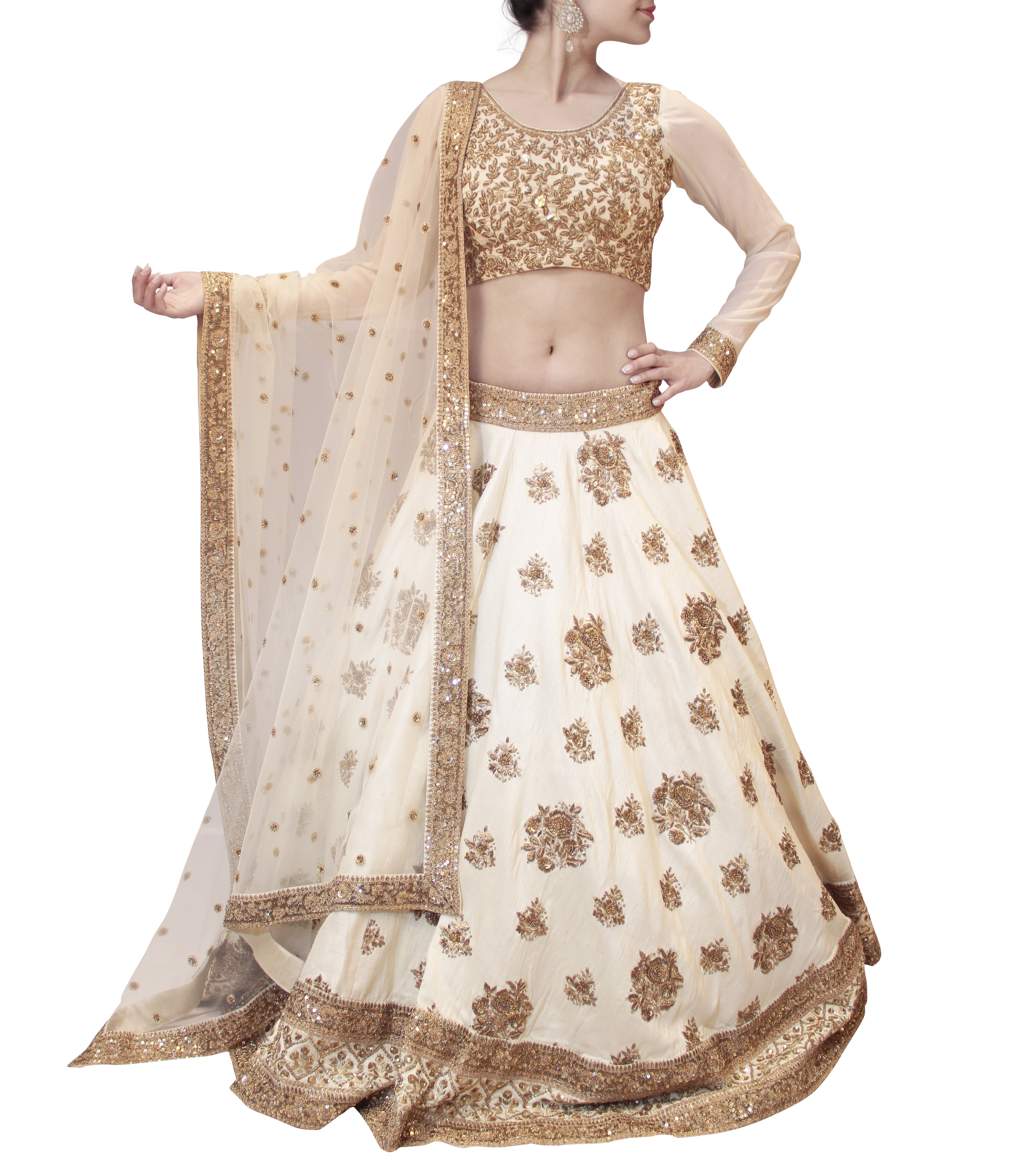 OFF WHITE BRIDAL LEHENGA Sahil Exclusive
