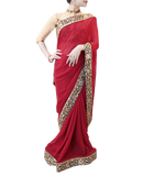 RED AND GOLD SAREE