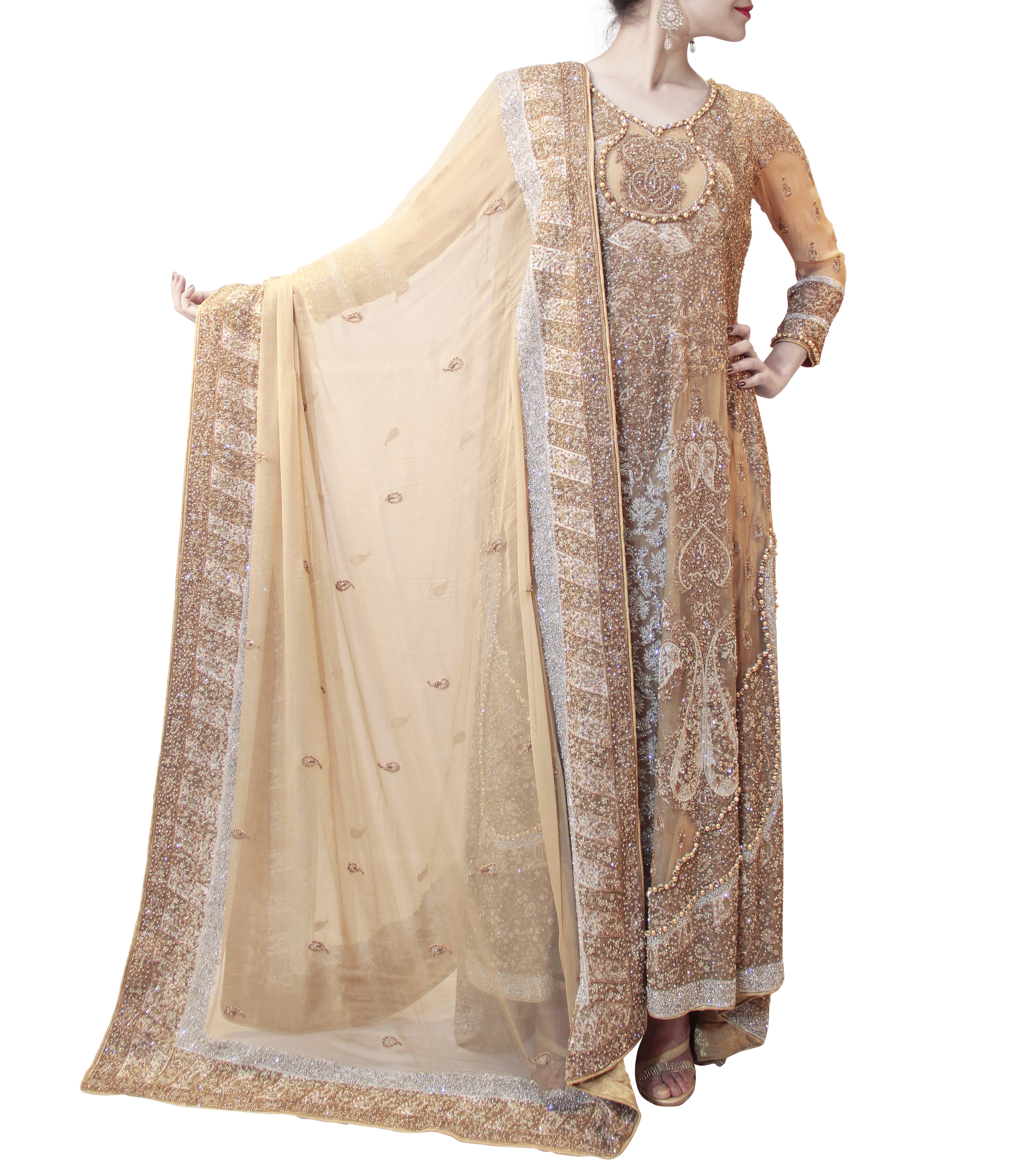 GOLD PAKISTANI BRIDAL GOWN Sahil Exclusive GOLD PAKISTANI BRIDAL GOWN Sahil Exclusive