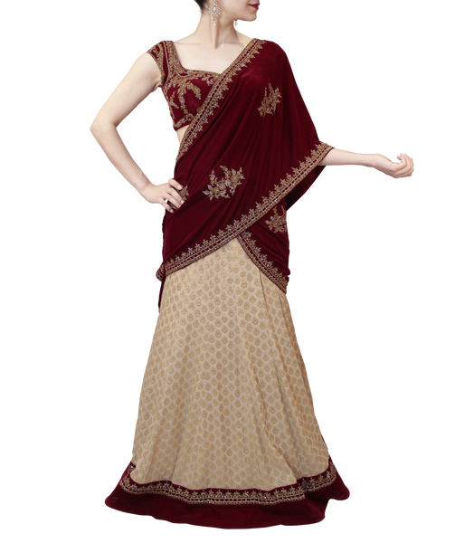 Cream Color Kanjivaram Silk Half Saree Lehenga Choli With Blouse and  Dupatta | Silk half saree, Half saree lehenga, Lehenga saree design