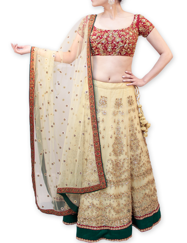 Ivory & Gold Is The Trending Wedding Color Combination | ShaadiWish |  Sabyasachi lehenga bridal, Bridal outfits, Bridal lehenga