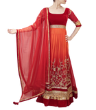 RED AND ORANGE LACHA STYLE