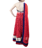 RED AND BLUE HEAVY ANARKALI