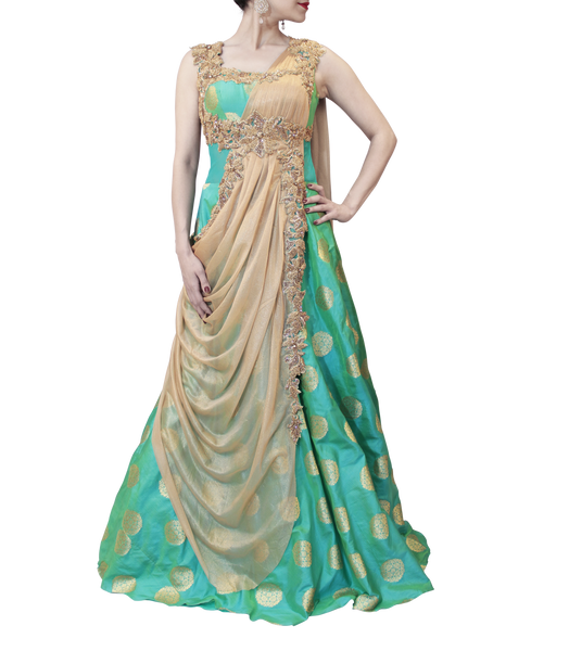 SEA GREEN GOWN