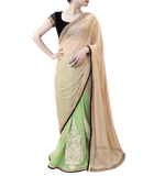 OLIVE GREEN AND BLACK SAREE