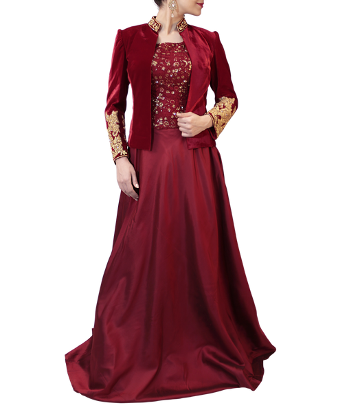 MAROON GOWN