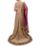 Stunning Plum and Rose Gold Bridal Lehenga