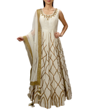 Off-white Anarkali Gown