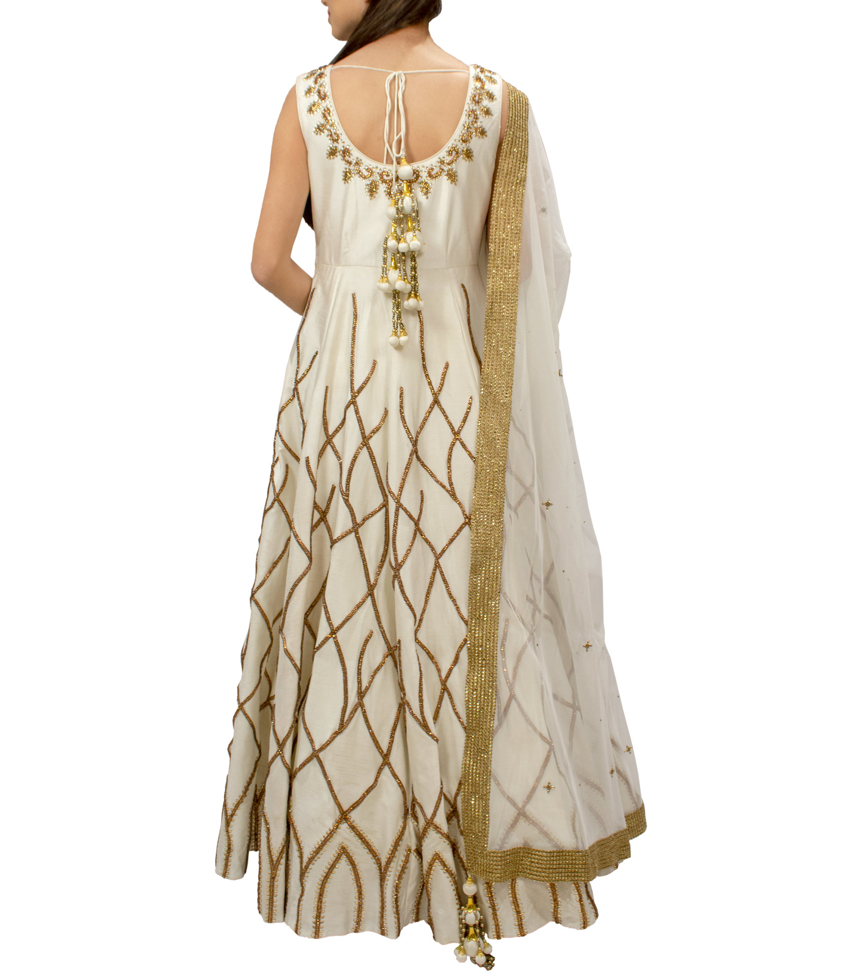 White georgette flower printed long anarkali suit | Flower print gown, Anarkali  dress, Printed gowns