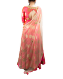 Hot pink Anarkali with front slit